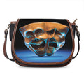 The Sock And Buskin Theatre Masks Print Saddle Bag