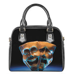 The Sock And Buskin Theatre Masks Print Shoulder Handbag