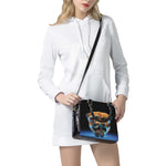 The Sock And Buskin Theatre Masks Print Shoulder Handbag