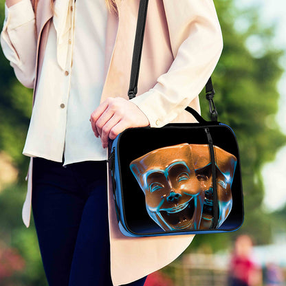 The Sock And Buskin Theatre Masks Print Shoulder Strap Bible Bag