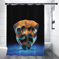 The Sock And Buskin Theatre Masks Print Shower Curtain