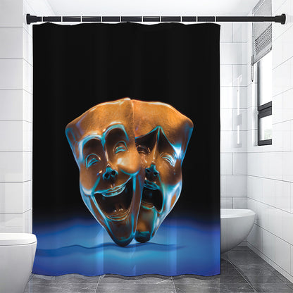 The Sock And Buskin Theatre Masks Print Shower Curtain