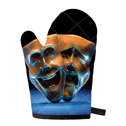 The Sock And Buskin Theatre Masks Print Single Oven Mitt