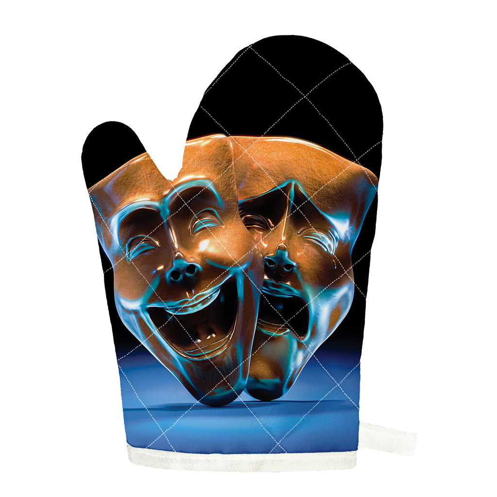 The Sock And Buskin Theatre Masks Print Single Oven Mitt