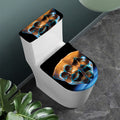 The Sock And Buskin Theatre Masks Print Toilet Lid And Tank Cover Set