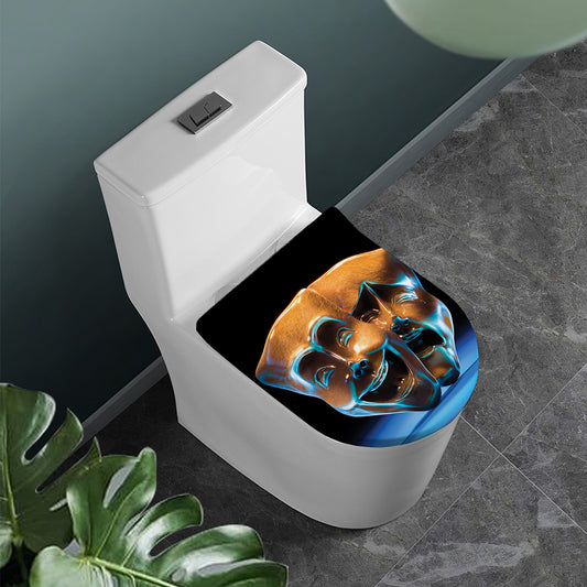 The Sock And Buskin Theatre Masks Print Toilet Lid Cover