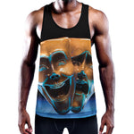 The Sock And Buskin Theatre Masks Print Training Tank Top
