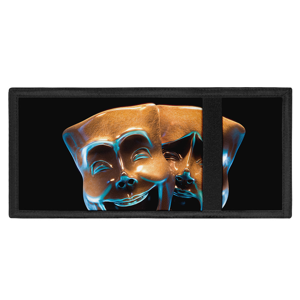 The Sock And Buskin Theatre Masks Print Trifold Wallet