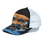The Sock And Buskin Theatre Masks Print White Mesh Trucker Cap