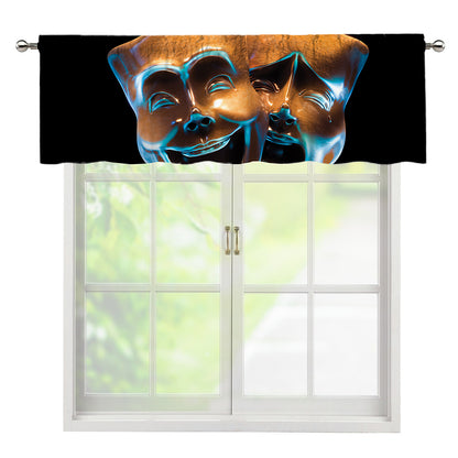 The Sock And Buskin Theatre Masks Print Window Valance