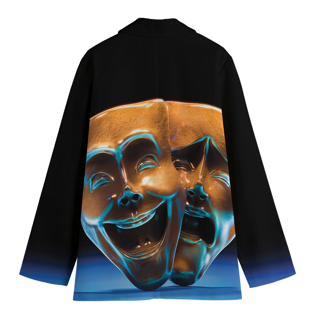 The Sock And Buskin Theatre Masks Print Women's Blazer