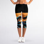 The Sock And Buskin Theatre Masks Print Women's Capri Leggings