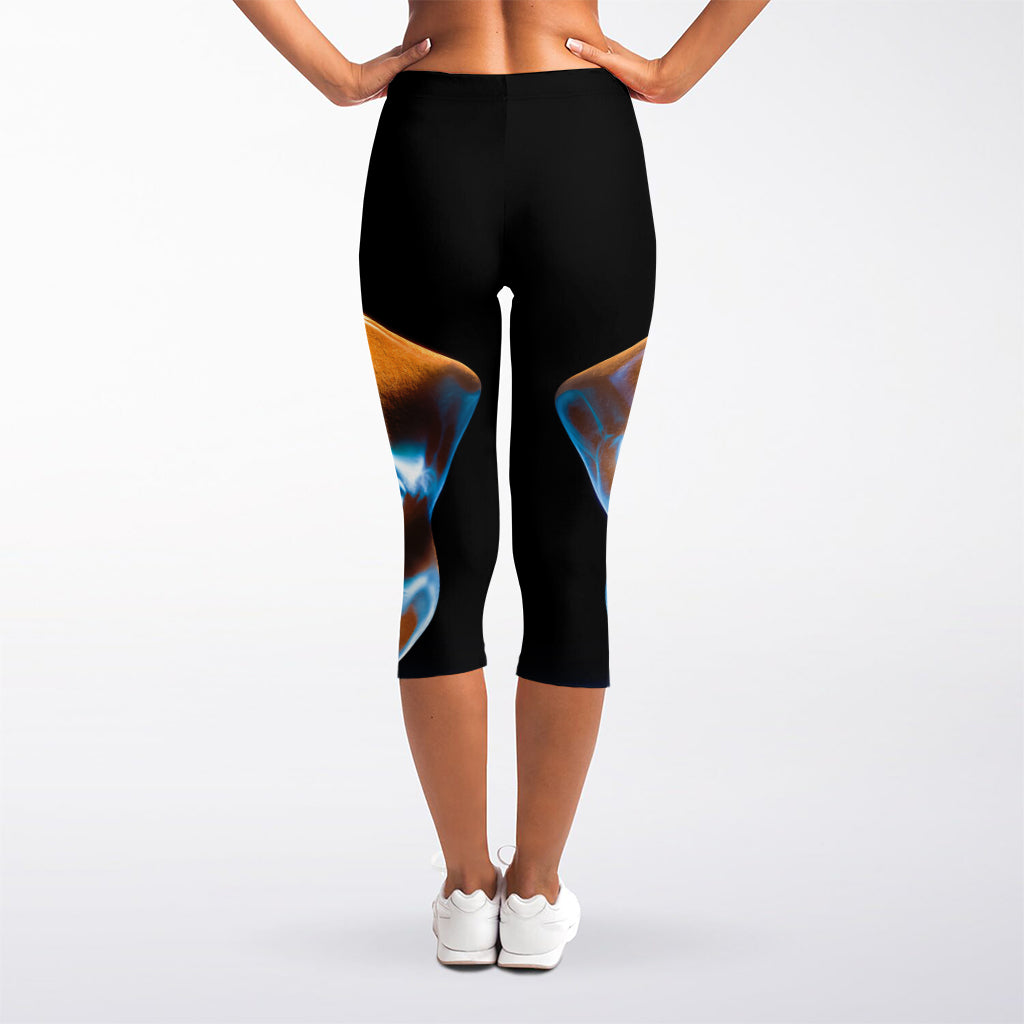 The Sock And Buskin Theatre Masks Print Women's Capri Leggings