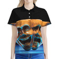 The Sock And Buskin Theatre Masks Print Women's Polo Shirt