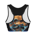 The Sock And Buskin Theatre Masks Print Women's Sports Bra