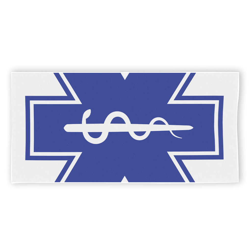 The Star Of Life Paramedic Symbol Print Beach Towel