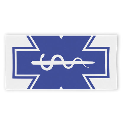 The Star Of Life Paramedic Symbol Print Beach Towel