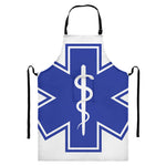 The Star Of Life Paramedic Symbol Print Bib Apron With Pocket