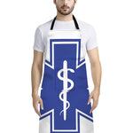 The Star Of Life Paramedic Symbol Print Bib Apron With Pocket