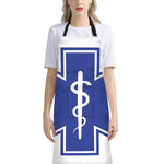 The Star Of Life Paramedic Symbol Print Bib Apron With Pocket