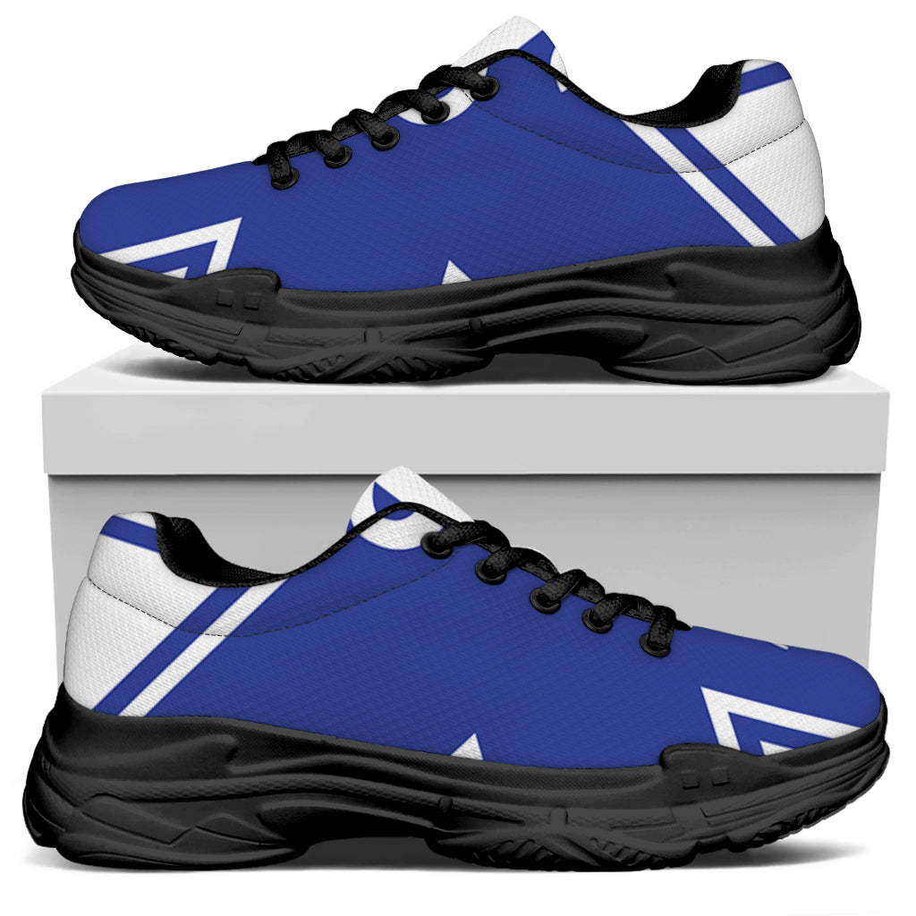 The Star Of Life Paramedic Symbol Print Black Chunky Shoes