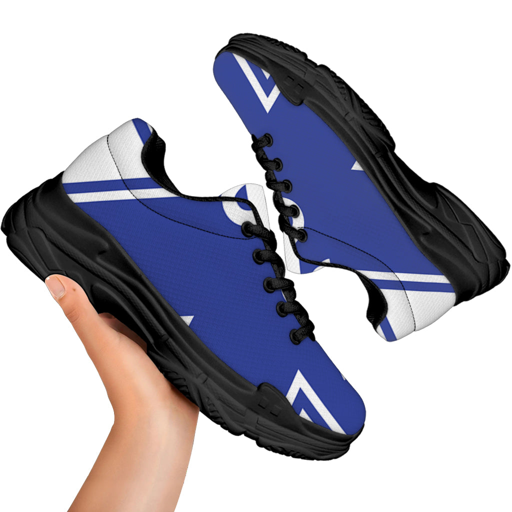 The Star Of Life Paramedic Symbol Print Black Chunky Shoes