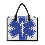 The Star Of Life Paramedic Symbol Print Canvas Tote Bag