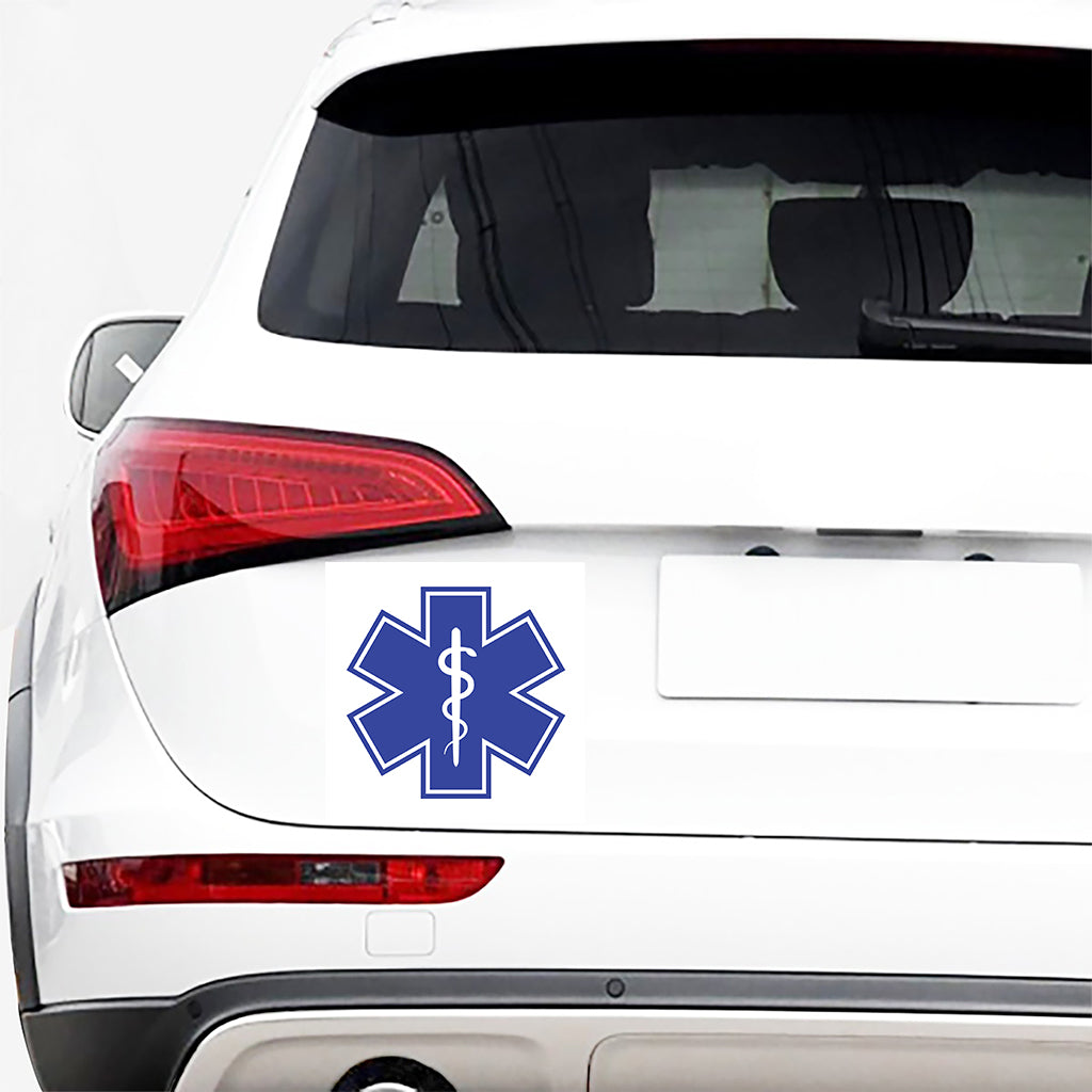 The Star Of Life Paramedic Symbol Print Car Sticker