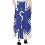 The Star Of Life Paramedic Symbol Print Chiffon Maxi Skirt