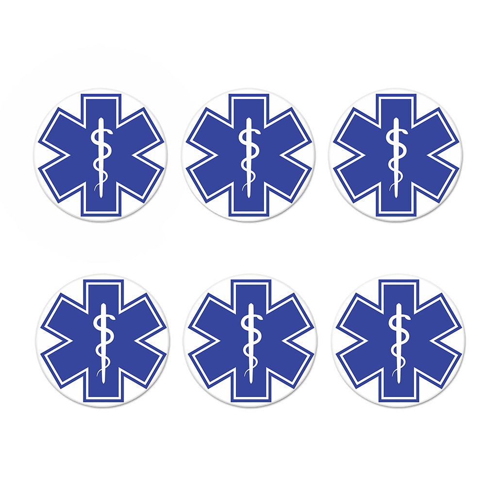 The Star Of Life Paramedic Symbol Print Coaster Set
