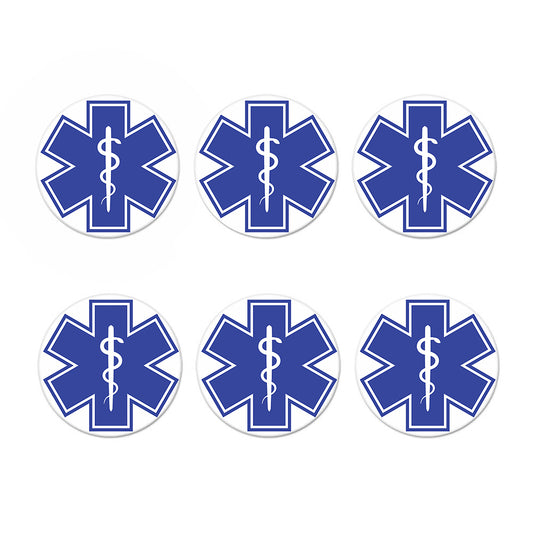The Star Of Life Paramedic Symbol Print Coaster Set