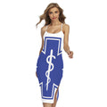 The Star Of Life Paramedic Symbol Print Cross Back Cami Dress