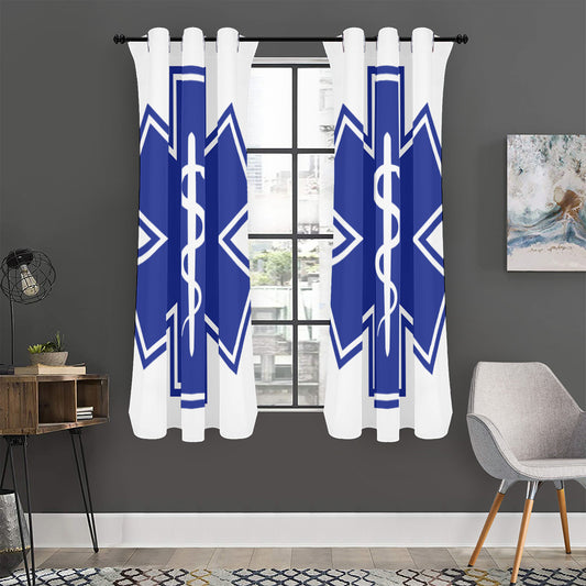 The Star Of Life Paramedic Symbol Print Curtain