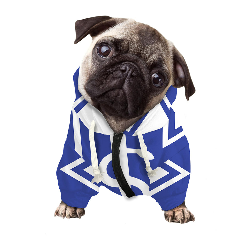 The Star Of Life Paramedic Symbol Print Dog Zip Up Hoodie