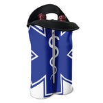 The Star Of Life Paramedic Symbol Print Double Neoprene Wine Tote