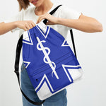The Star Of Life Paramedic Symbol Print Drawstring Backpack