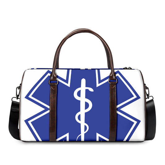 The Star Of Life Paramedic Symbol Print Duffle Bag
