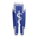 The Star Of Life Paramedic Symbol Print Fleece Lined Knit Pants