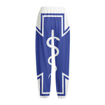 The Star Of Life Paramedic Symbol Print Fleece Lined Knit Pants