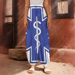 The Star Of Life Paramedic Symbol Print Harem Pants