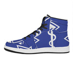 The Star Of Life Paramedic Symbol Print High Top Leather Sneakers