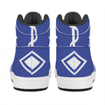 The Star Of Life Paramedic Symbol Print High Top Leather Sneakers