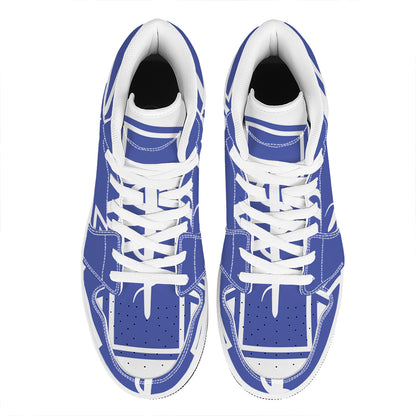 The Star Of Life Paramedic Symbol Print High Top Leather Sneakers