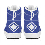 The Star Of Life Paramedic Symbol Print High Top Leather Sneakers