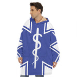 The Star Of Life Paramedic Symbol Print Hoodie Blanket