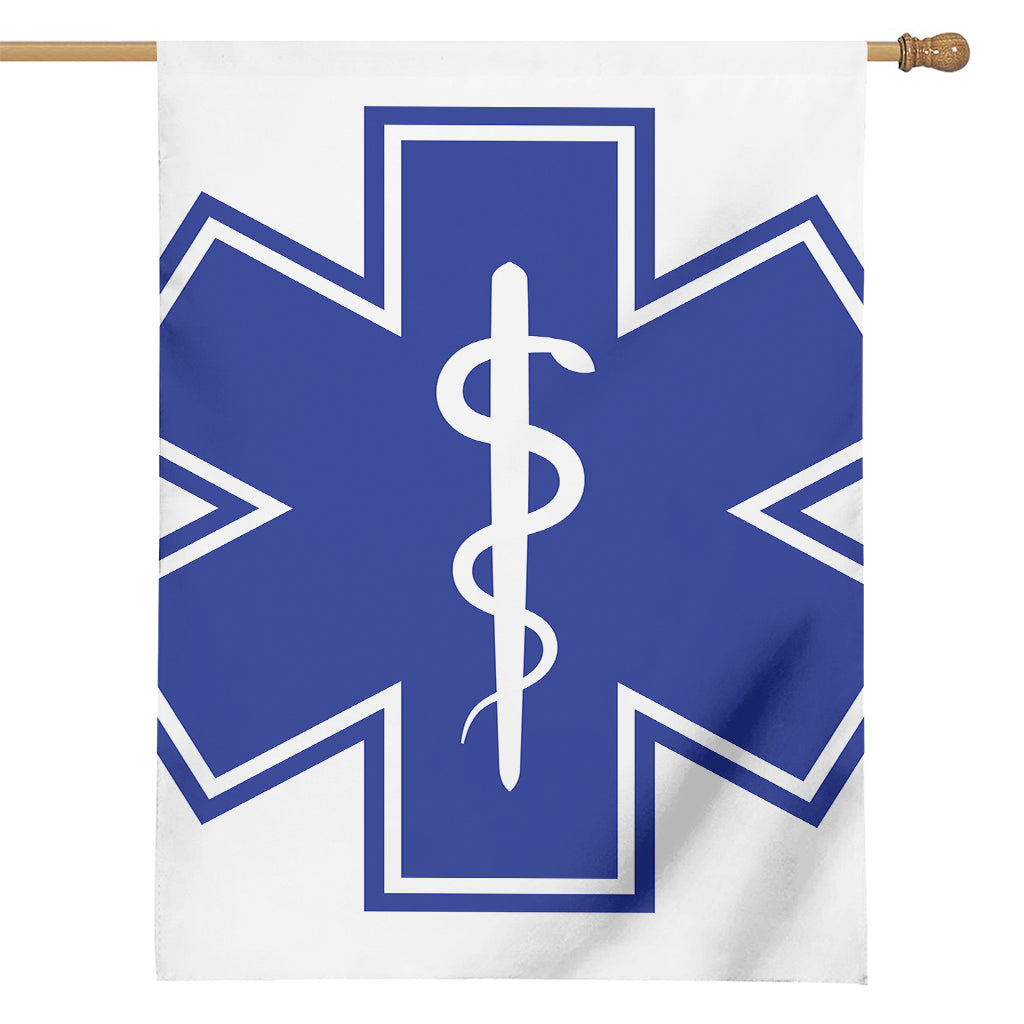 The Star Of Life Paramedic Symbol Print House Flag