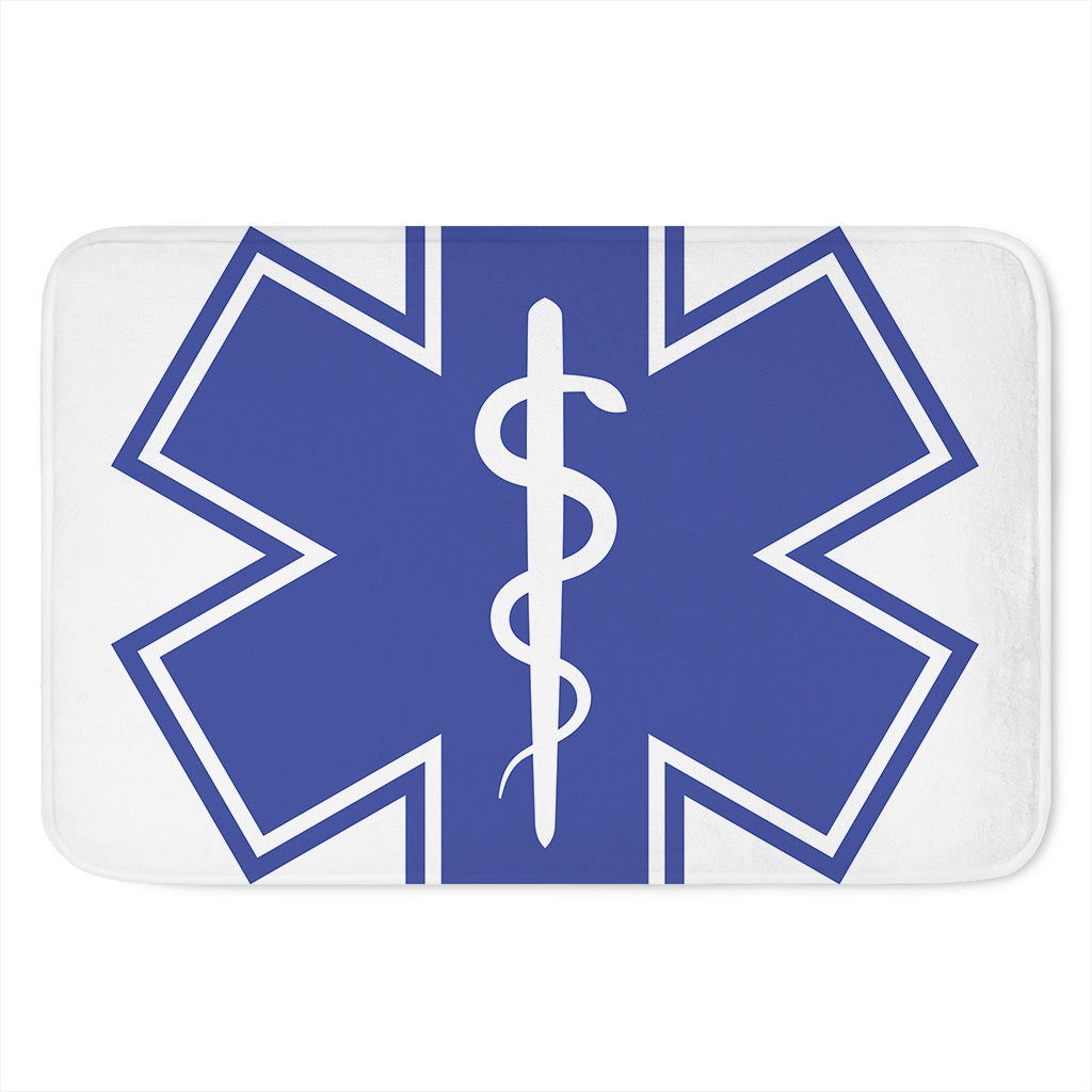 The Star Of Life Paramedic Symbol Print Indoor Door Mat