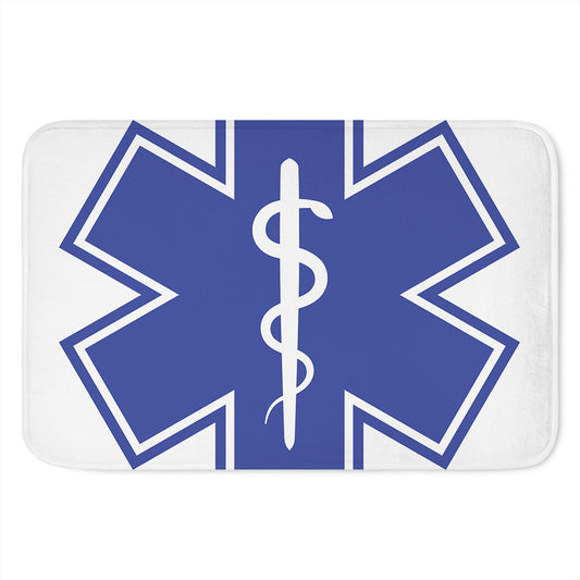 The Star Of Life Paramedic Symbol Print Indoor Door Mat