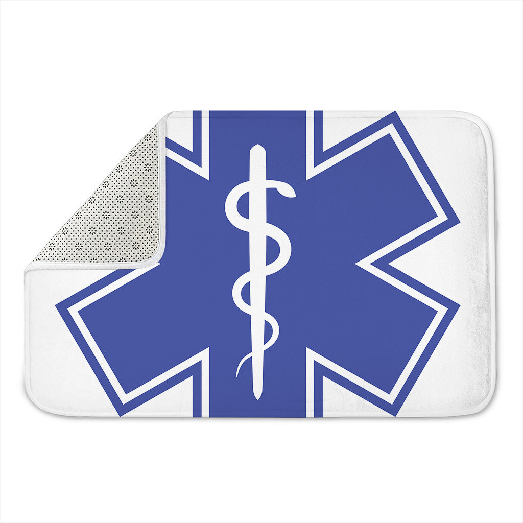 The Star Of Life Paramedic Symbol Print Indoor Door Mat