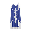 The Star Of Life Paramedic Symbol Print Jersey Midi Cami Dress